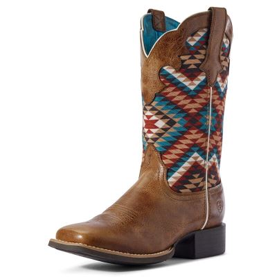 Ariat Round Up Willow - Western Laarzen DonkerBruin Dames - 13166-467